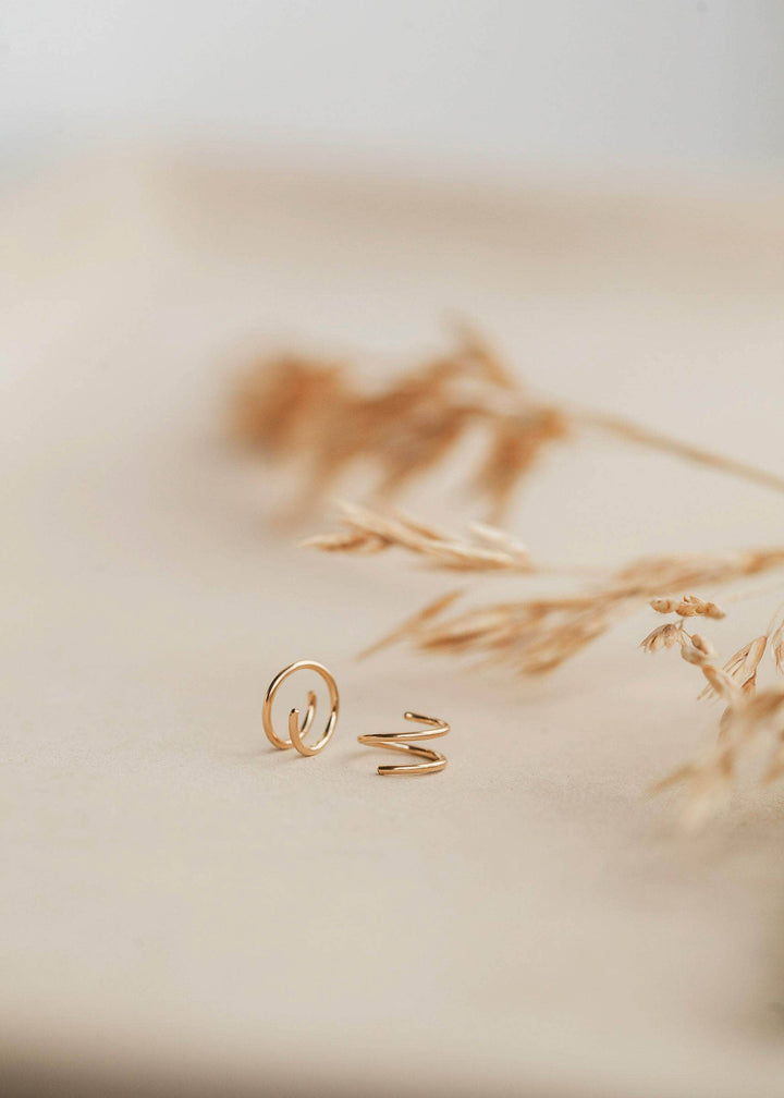 Tiny Twist Earrings | 14kt Gold Fill + Sterling Silver
