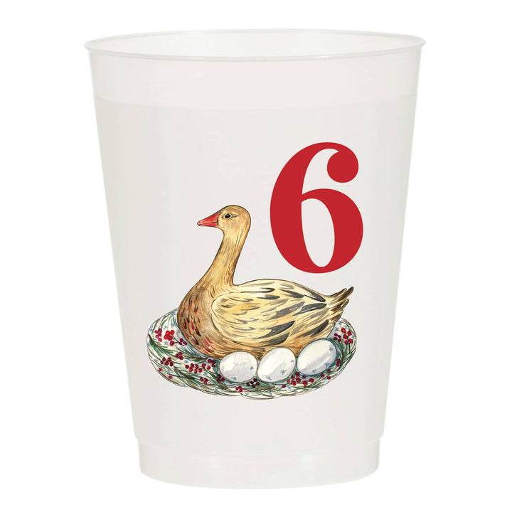 12 Days of Christmas Frosted Cups / 12 Cups - Christmas