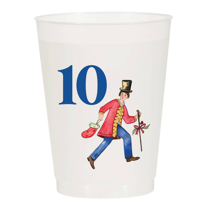 12 Days of Christmas Frosted Cups / 12 Cups - Christmas