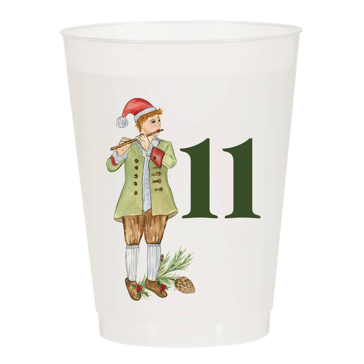 12 Days of Christmas Frosted Cups / 12 Cups - Christmas