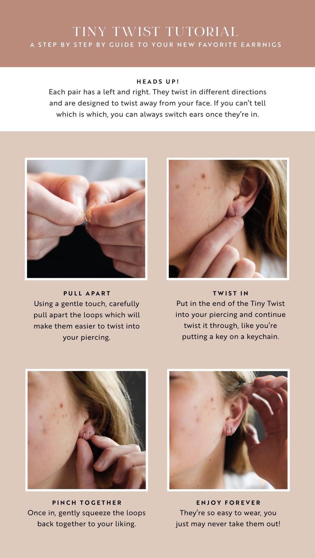 Tiny Twist Earrings | 14kt Gold Fill + Sterling Silver