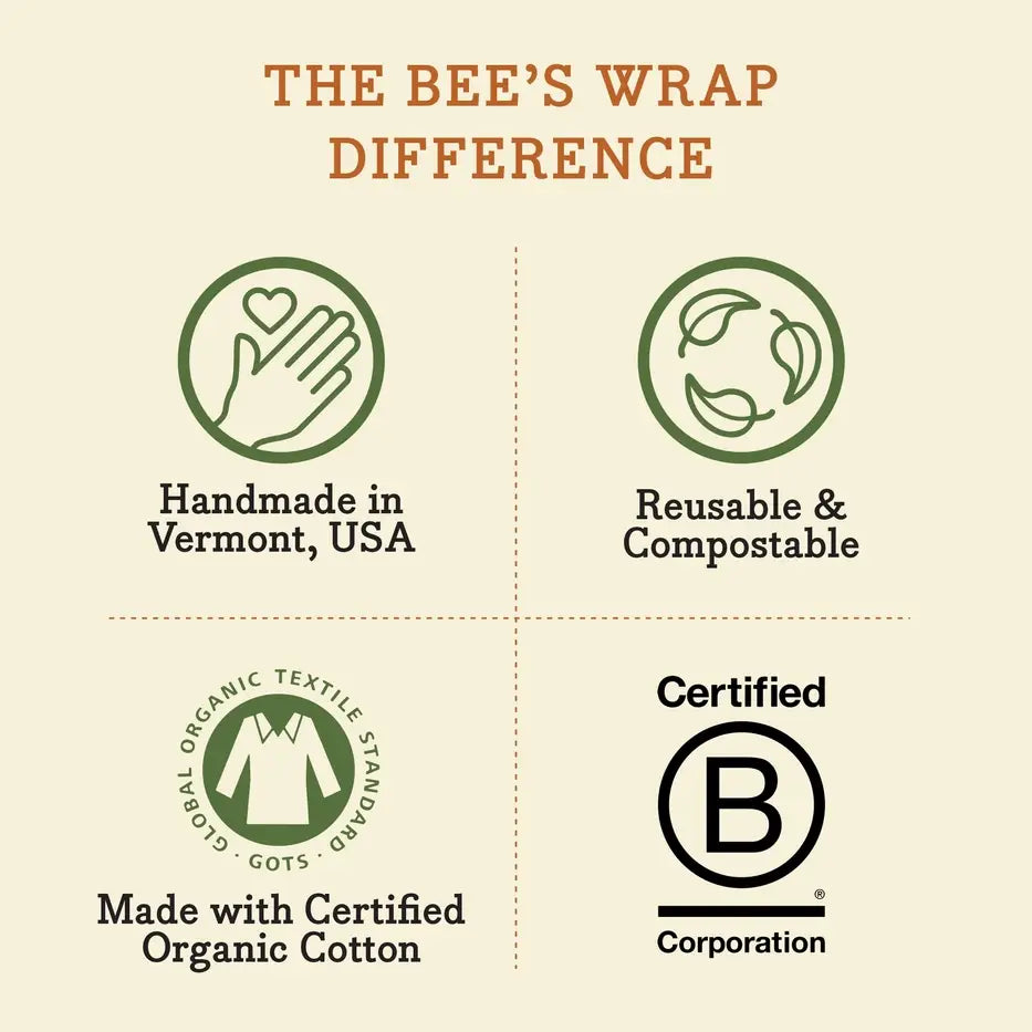 Bees Wrap Reusable Beeswax Food Wrap Roll -Winter Wonderland