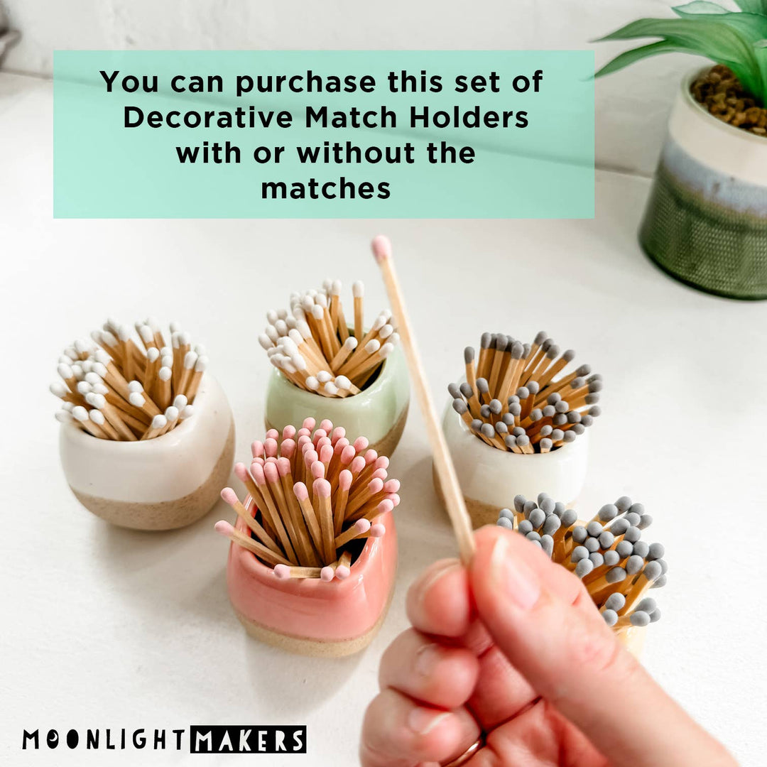 Ceramic Match Holder with Matches