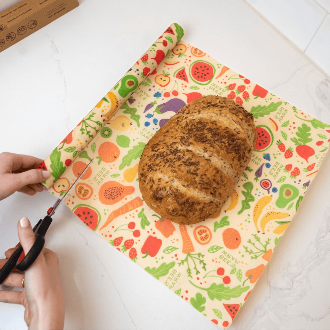 Bees Wrap Reusable Beeswax Food Wrap Roll - Garden Party