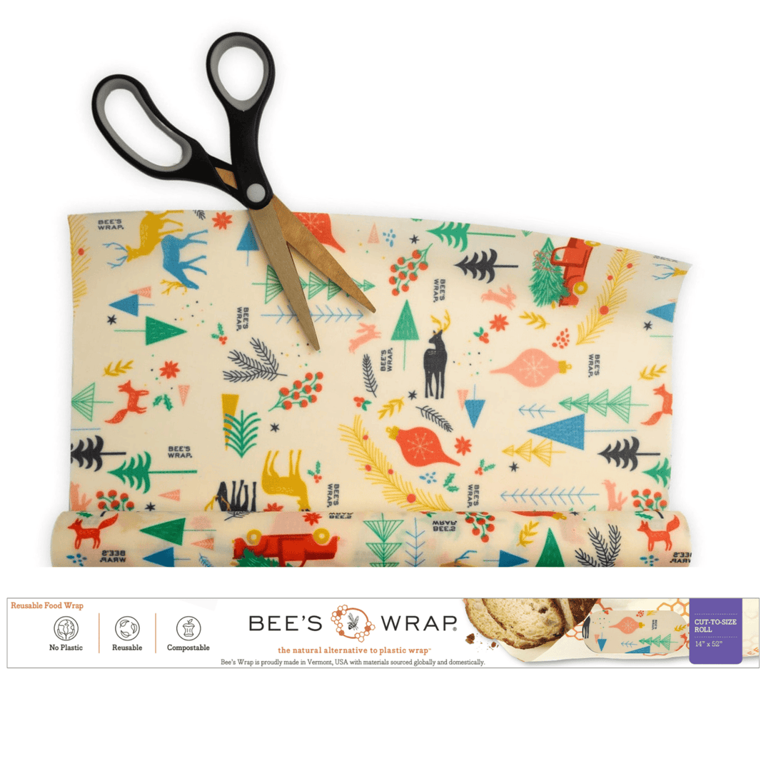 Bees Wrap Reusable Beeswax Food Wrap Roll -Winter Wonderland