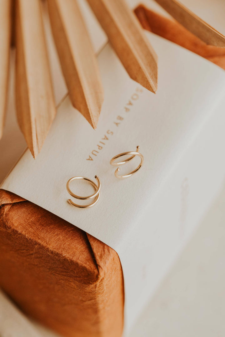 Tiny Twist Earrings | 14kt Gold Fill + Sterling Silver