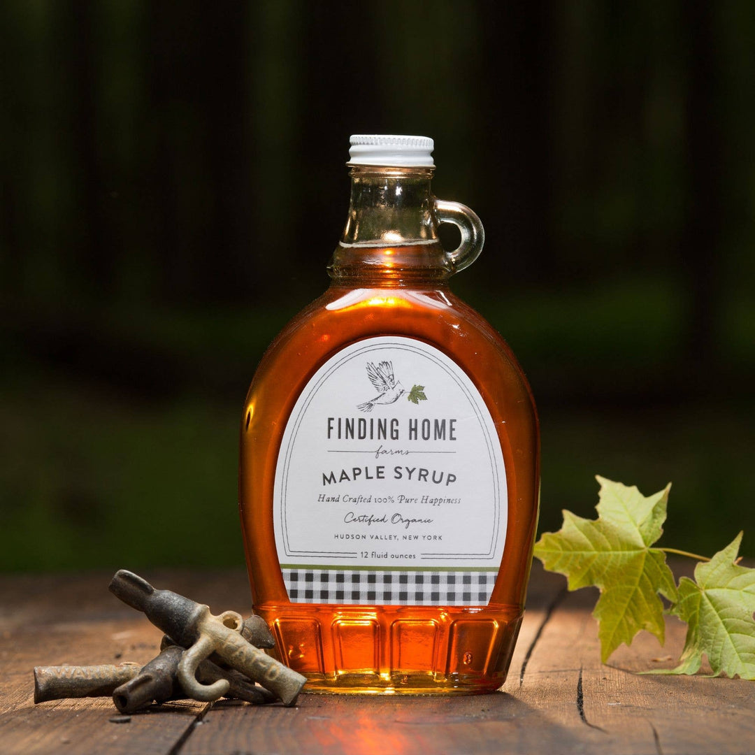 100% Certified Organic Maple Syrup - 12 oz Decorative Glass-Small Batch Specialty Gifts