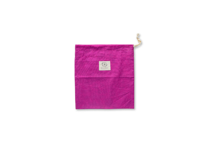 Bees Wrap Reusable Beeswax Lined Artisan Bread Bag - Magenta