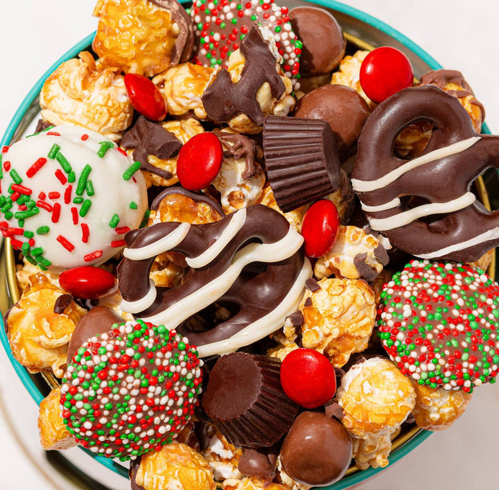 Christmas Gift Basket – Nutcracker Soldier Keepsake Tin Filled with Holiday Snack Mix