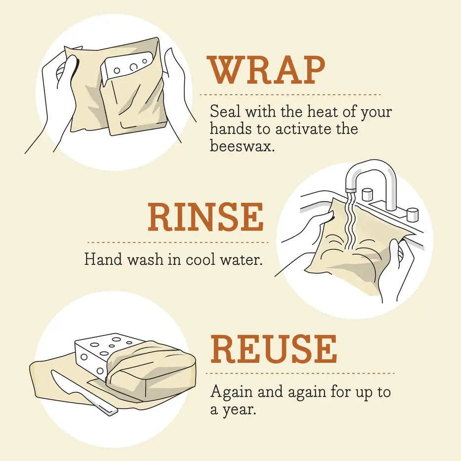 Bees Wrap Reusable Beeswax Food Wrap Roll -Winter Wonderland