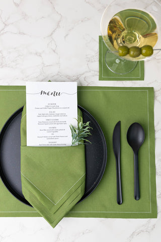 Olive Cocktail Napkin Roll