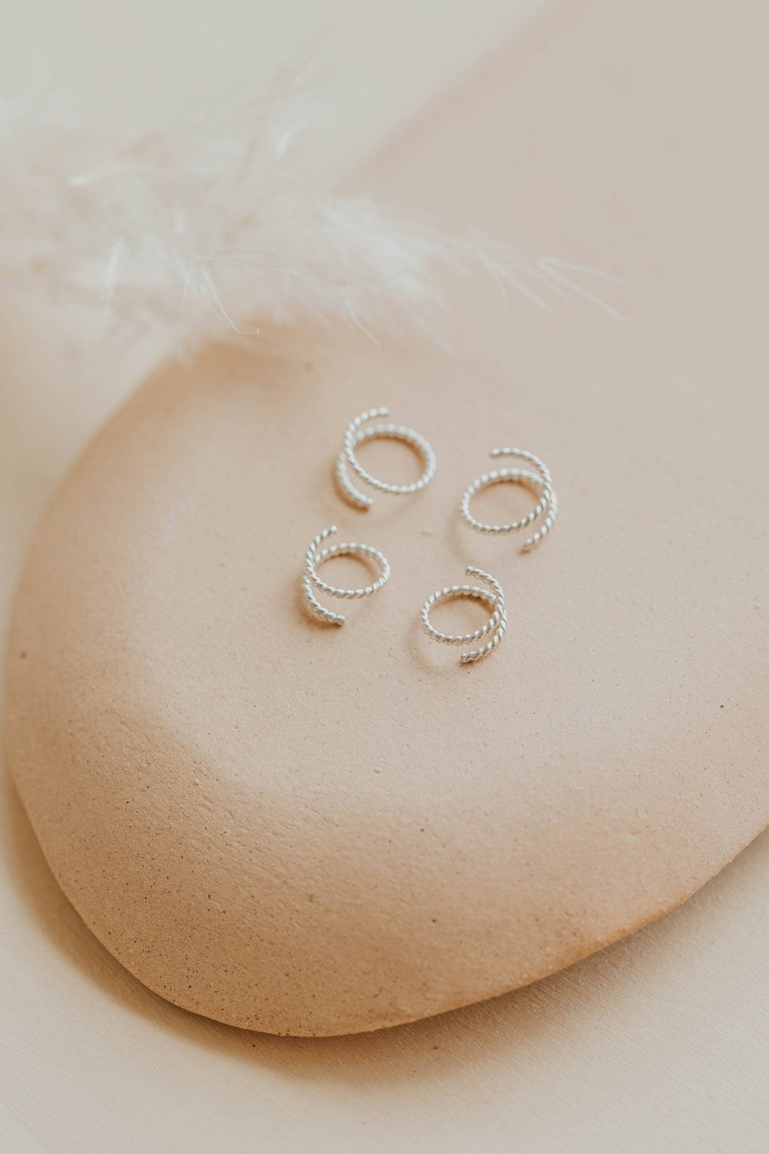 Tiny Twist Earrings | 14kt Gold Fill + Sterling Silver
