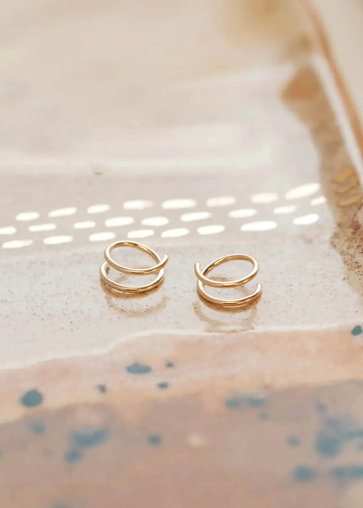 Tiny Twist Earrings | 14kt Gold Fill + Sterling Silver