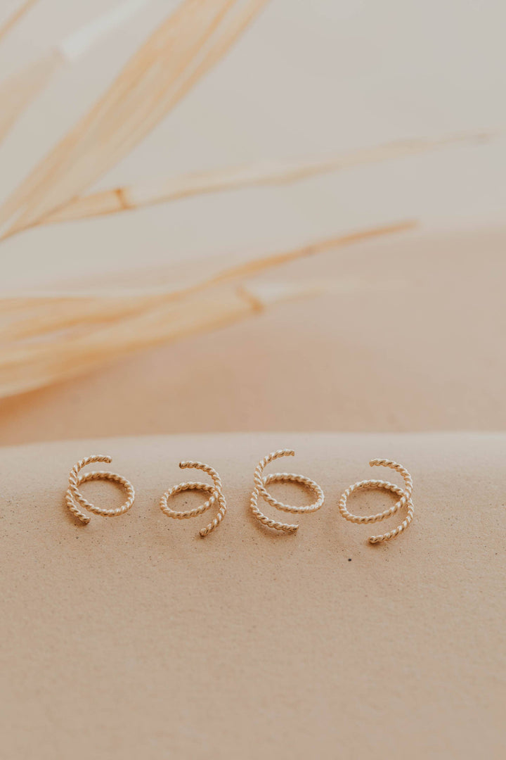 Tiny Twist Earrings | 14kt Gold Fill + Sterling Silver