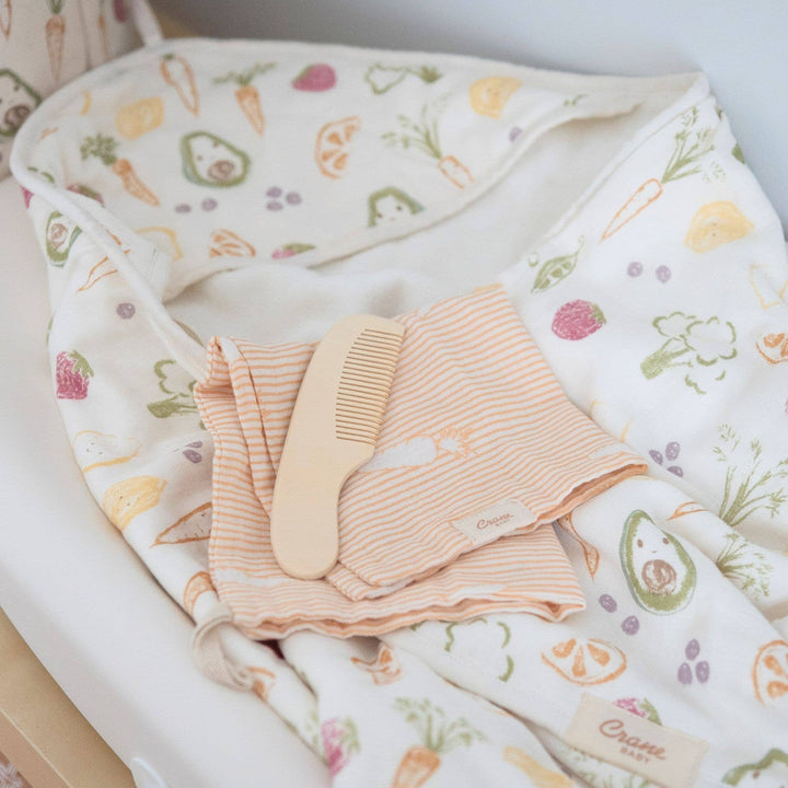 Clementine Hooded Baby Bath Towel & Washcloth Set