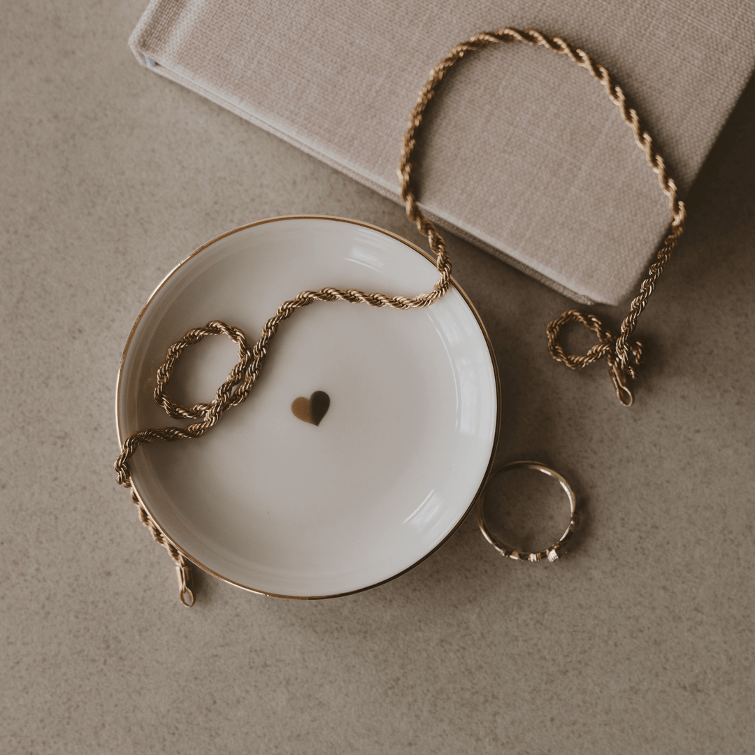 Gold Heart Trinket Dish