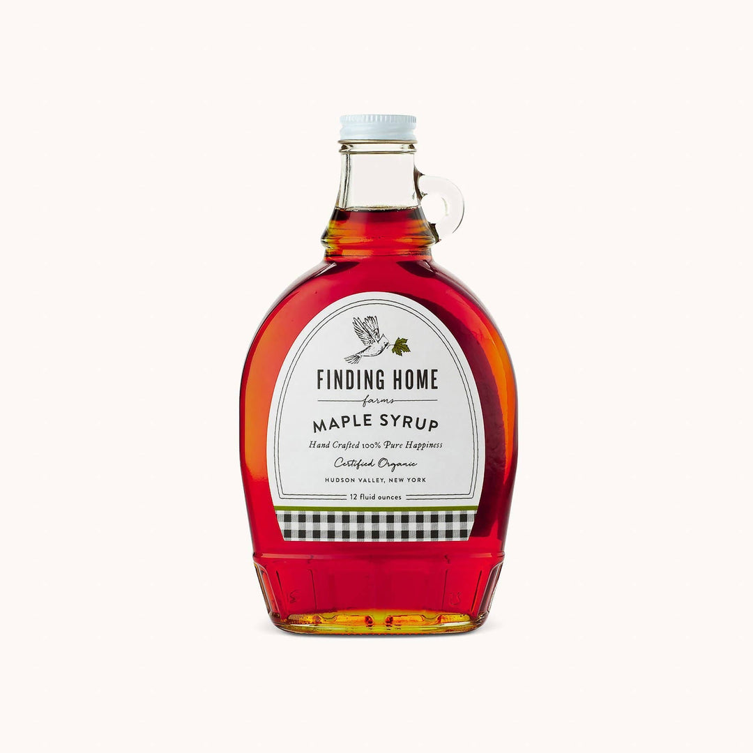 100% Certified Organic Maple Syrup - 12 oz Decorative Glass-Small Batch Specialty Gifts