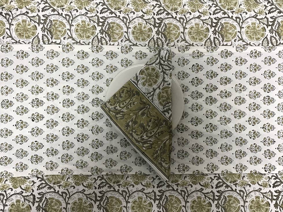 Tablecloth 60X60 Kalam Green