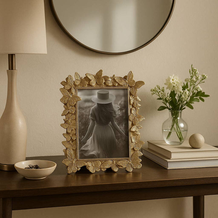 Butterfly Gold Resin Frame, 5x7