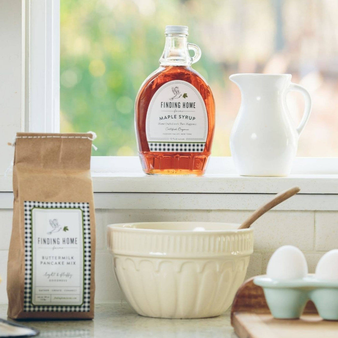 100% Certified Organic Maple Syrup - 12 oz Decorative Glass-Small Batch Specialty Gifts