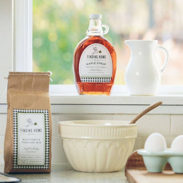 100% Certified Organic Maple Syrup - 12 oz Decorative Glass-Small Batch Specialty Gifts