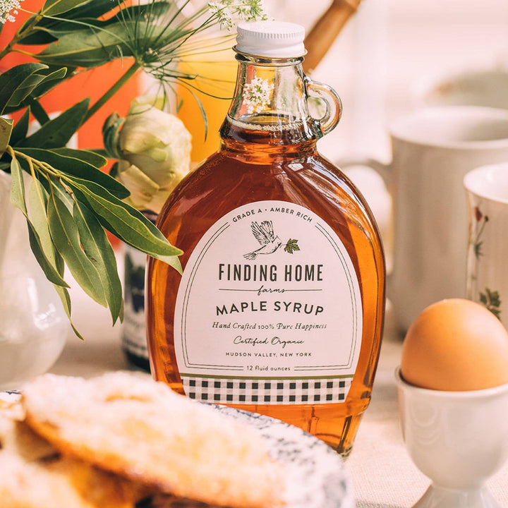100% Certified Organic Maple Syrup - 12 oz Decorative Glass-Small Batch Specialty Gifts