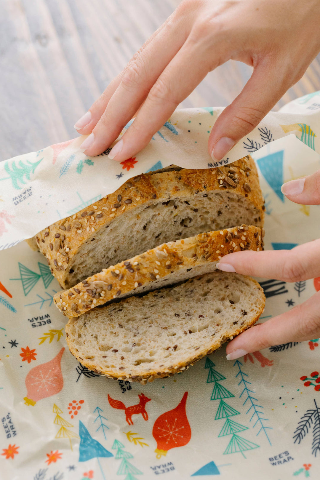Bees Wrap Reusable Beeswax Food Wrap Roll -Winter Wonderland