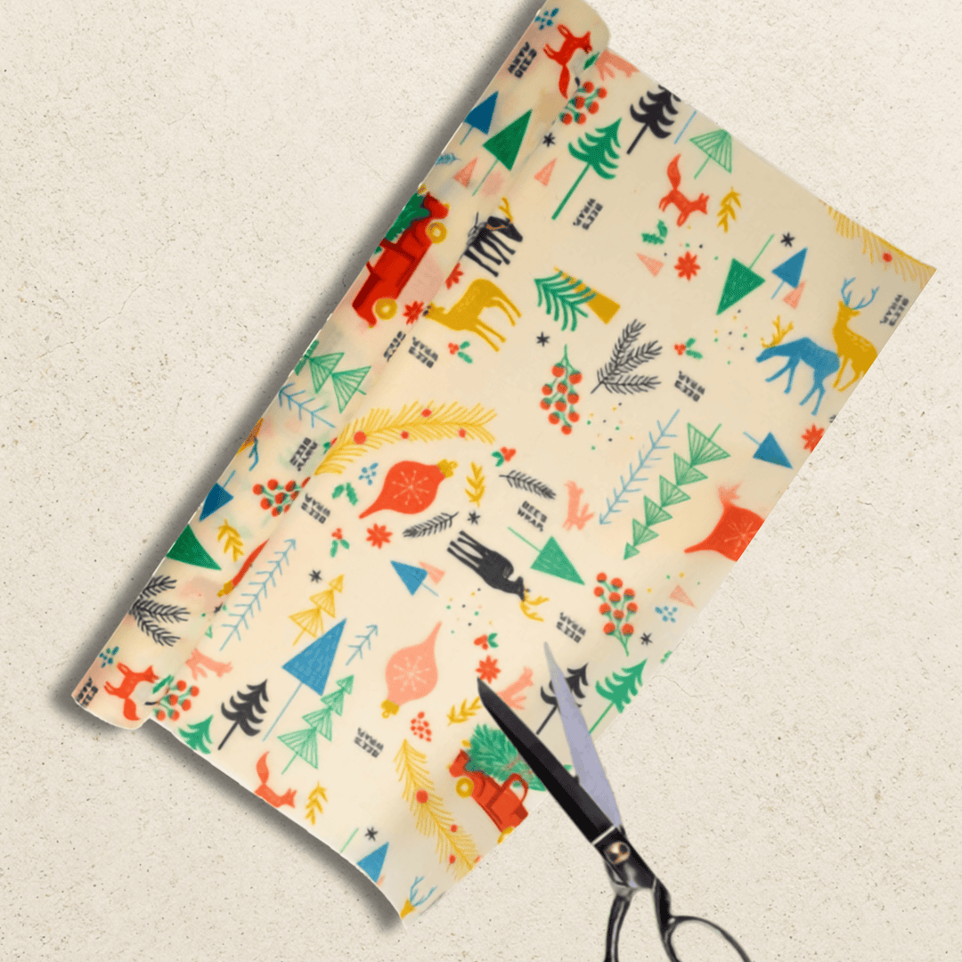 Bees Wrap Reusable Beeswax Food Wrap Roll -Winter Wonderland