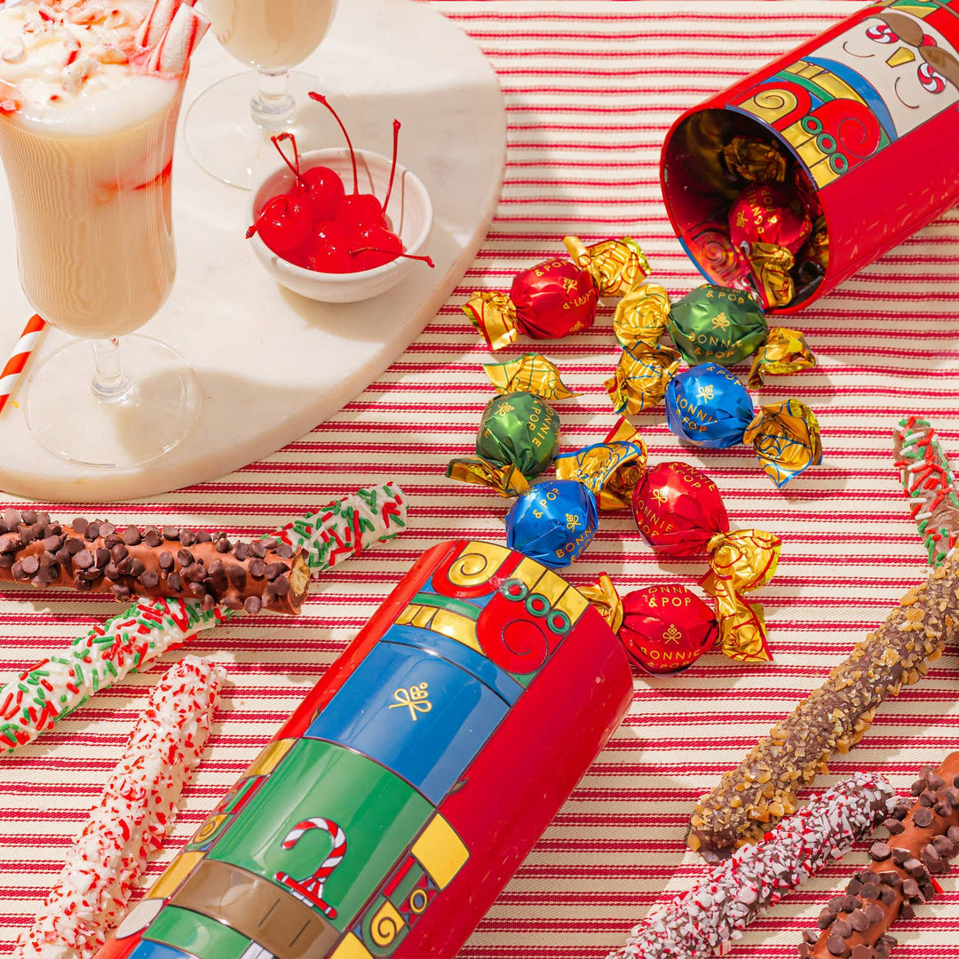 Nutcracker Chocolate-Covered Pretzel Gift Tin