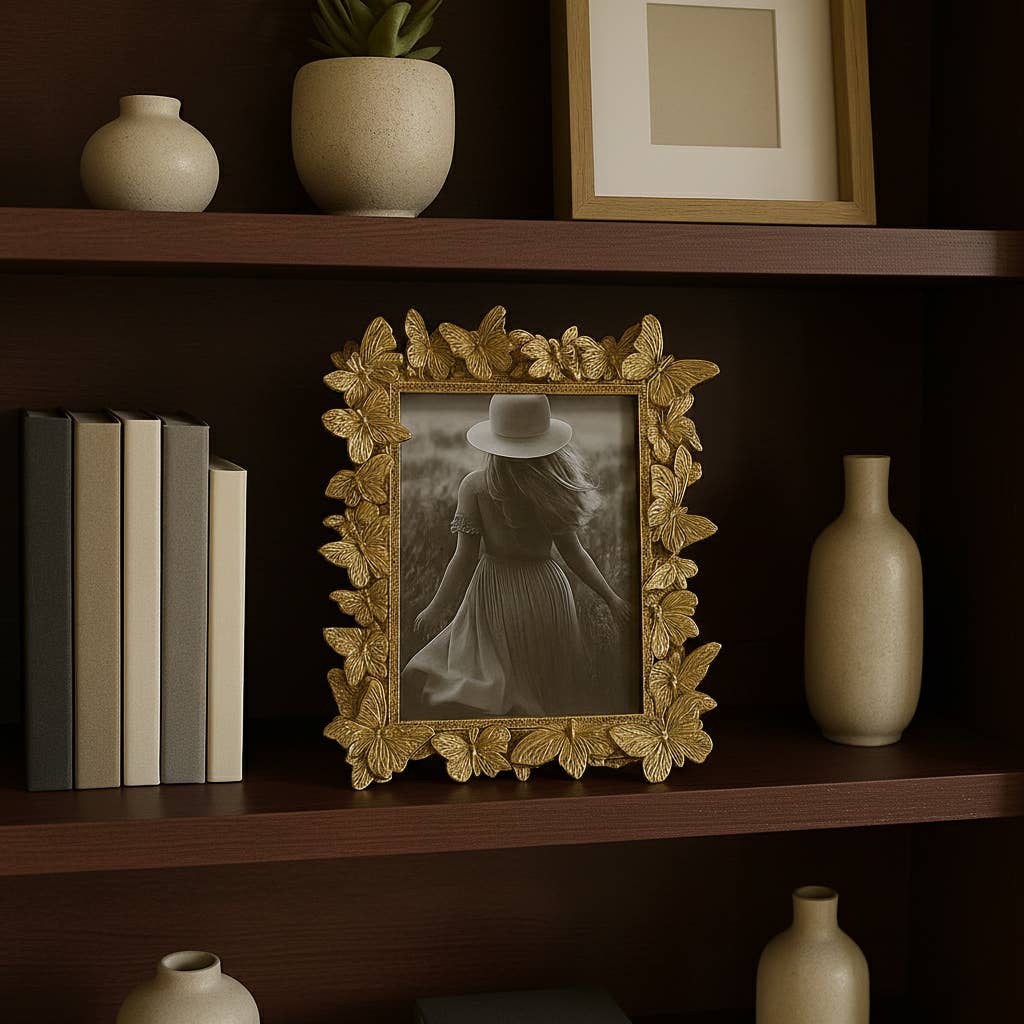Butterfly Gold Resin Frame, 5x7