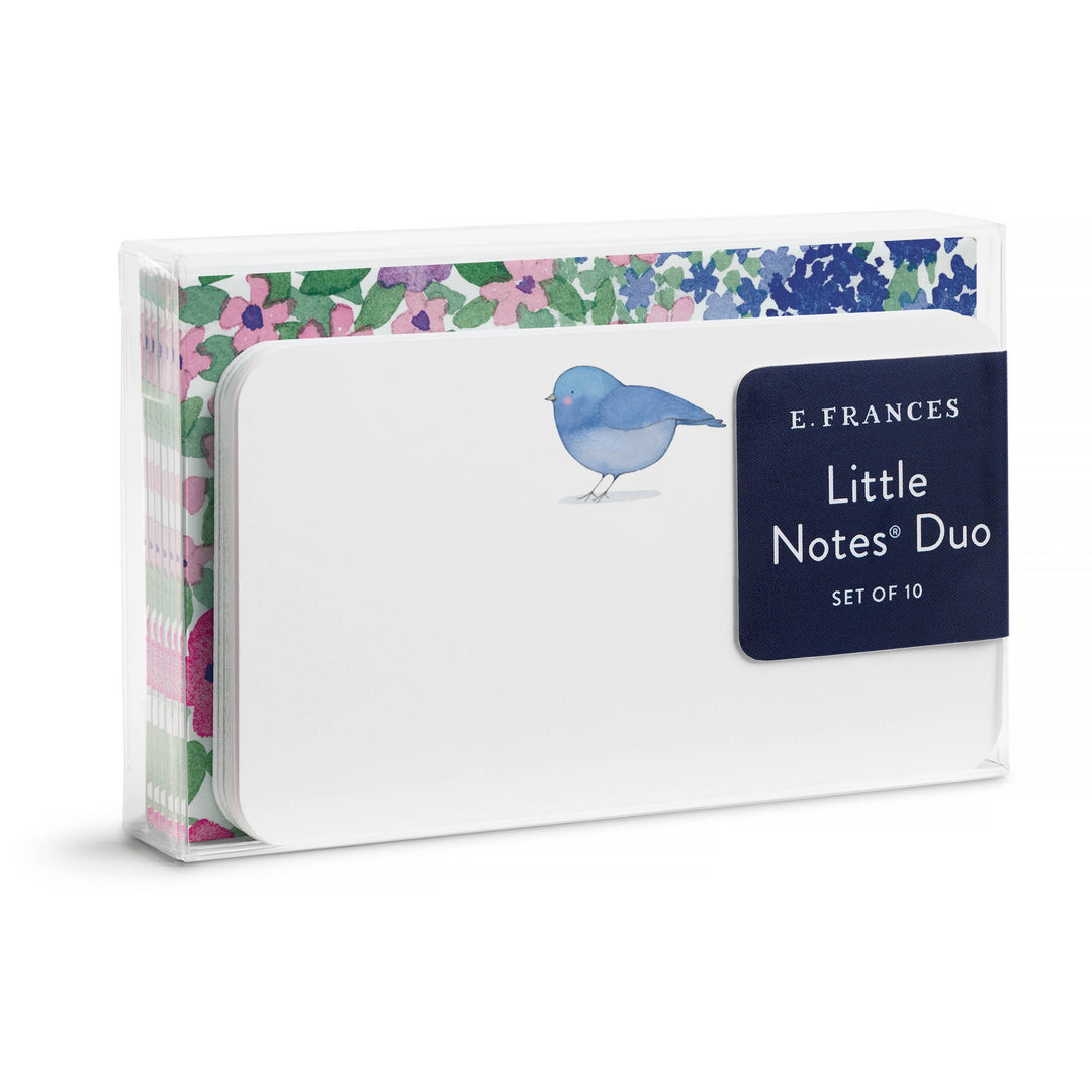Pack of E. Frances Little Notes Duo with floral design on the box