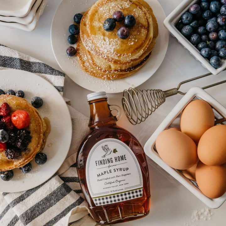 100% Certified Organic Maple Syrup - 12 oz Decorative Glass-Small Batch Specialty Gifts