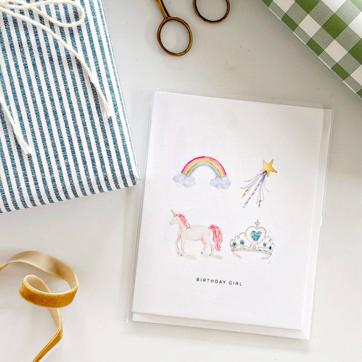 Birthday girl greeting card
