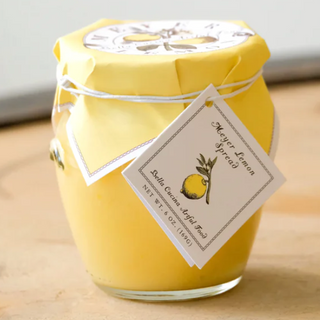 This zesty Meyer lemon spread is a wonderful sweet, yet slightly tart addition to dessert. Meyer lemons are a hybrid between the lemon and tangerine, hence the warm yellow color. 6oz