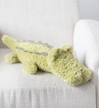 This sweet little alligator is so soft! It makes a perfect gift for the littles in your life!  19"L x 9"W x 5"H