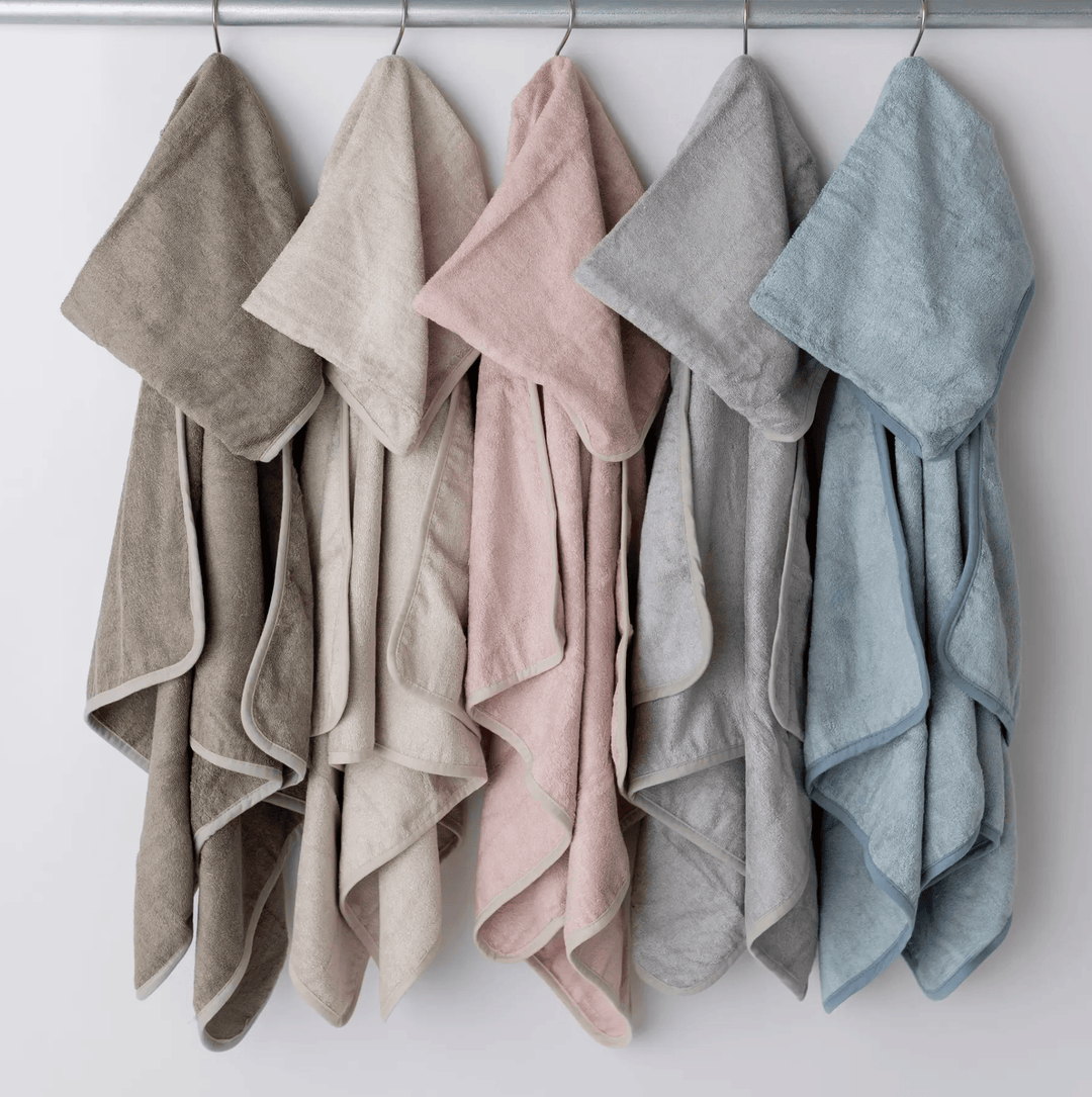 five cotton hooded baby towels
