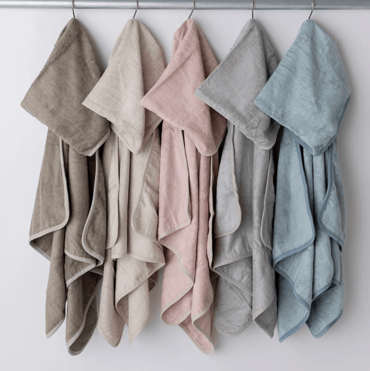 five cotton hooded baby towels