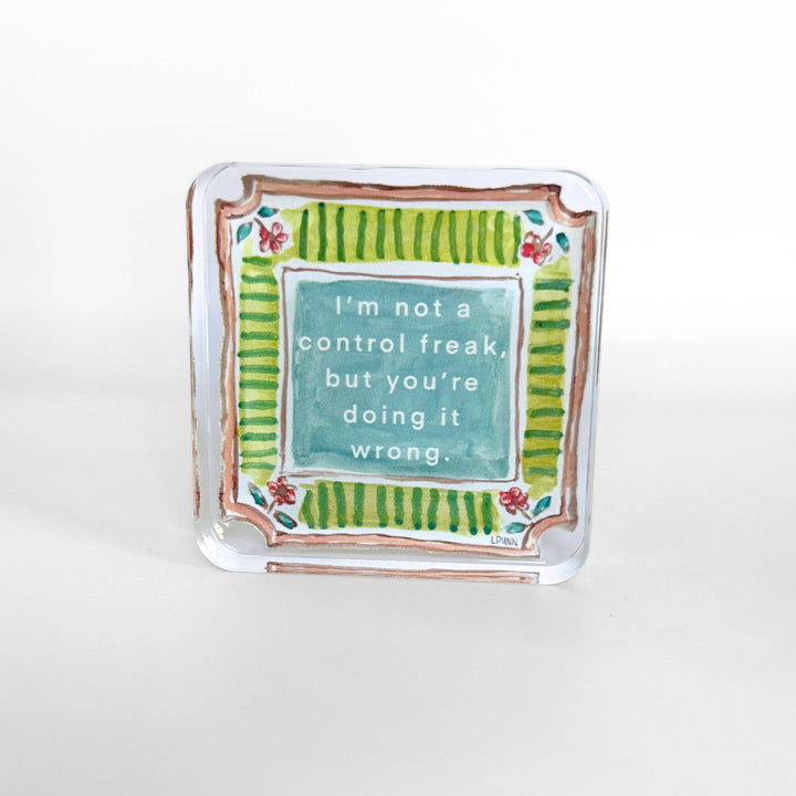 Small rectangular product with text on a white background