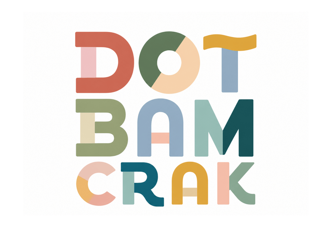 Acrylic trinket tray with 'DOT BAM CRAK' artwork. 