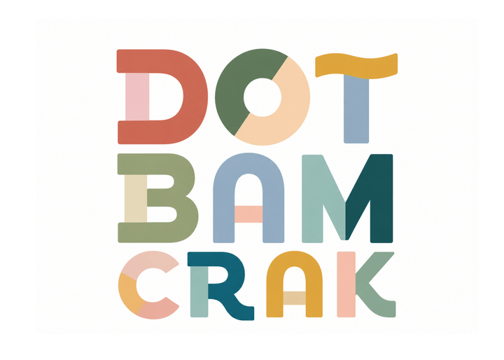 Acrylic trinket tray with 'DOT BAM CRAK' artwork. 