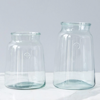 Our mason jars are made from recycled glass blown into authentic casts to retain their characteristic appeal.&nbsp;The beauty of the French Mason Jars is their organic and imperfect shape from the mouth blown process of their creation.