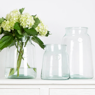 Our mason jars are made from recycled glass blown into authentic casts to retain their characteristic appeal.&nbsp;The beauty of the French Mason Jars is their organic and imperfect shape from the mouth blown process of their creation.