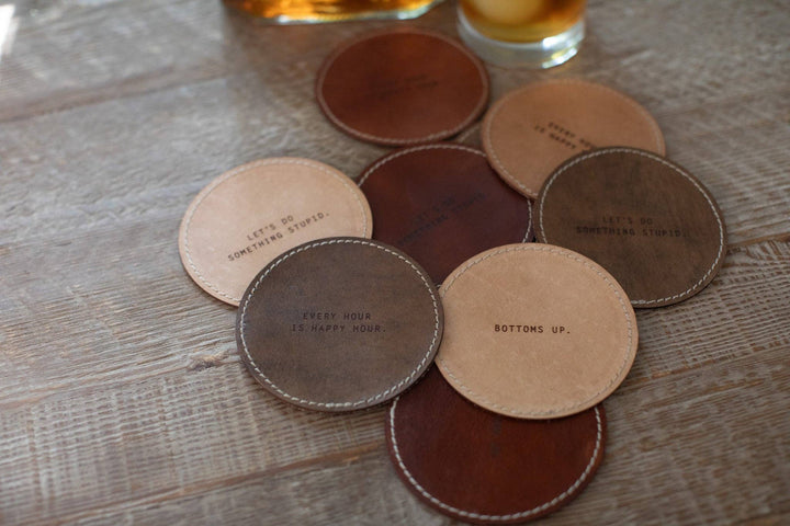 Funny Leather Coasters