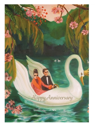 Anniversary Swan Card