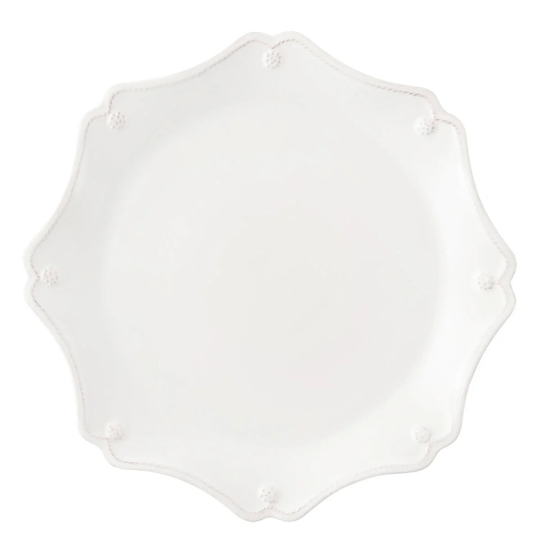 white scalloped charger from Juliska