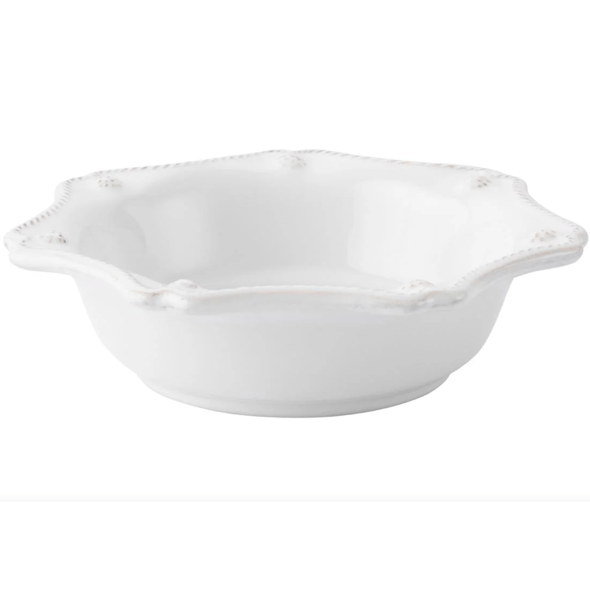 Scalloped white pie dish from Juliska