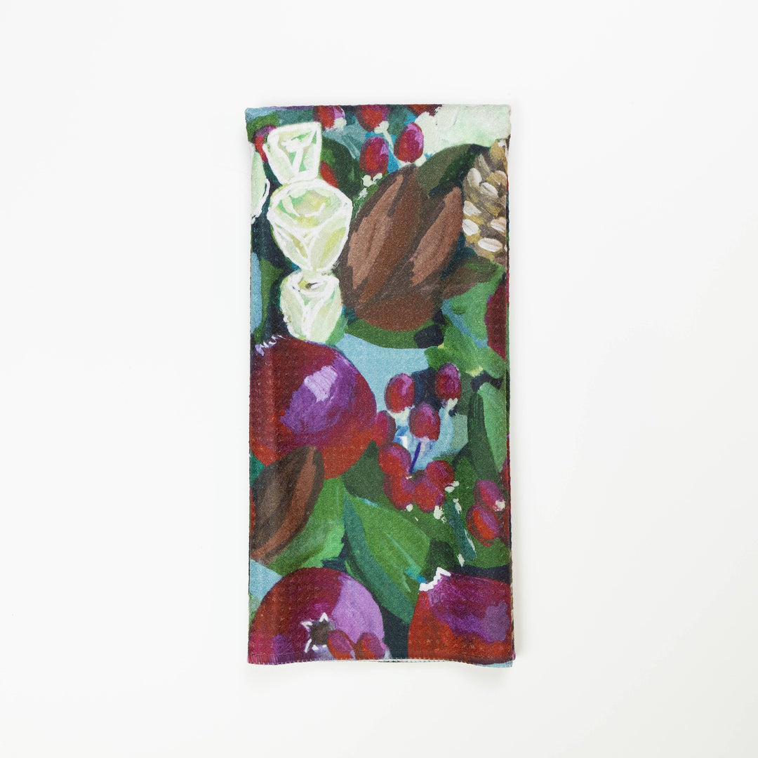 Colorful floral patterned product on a white background