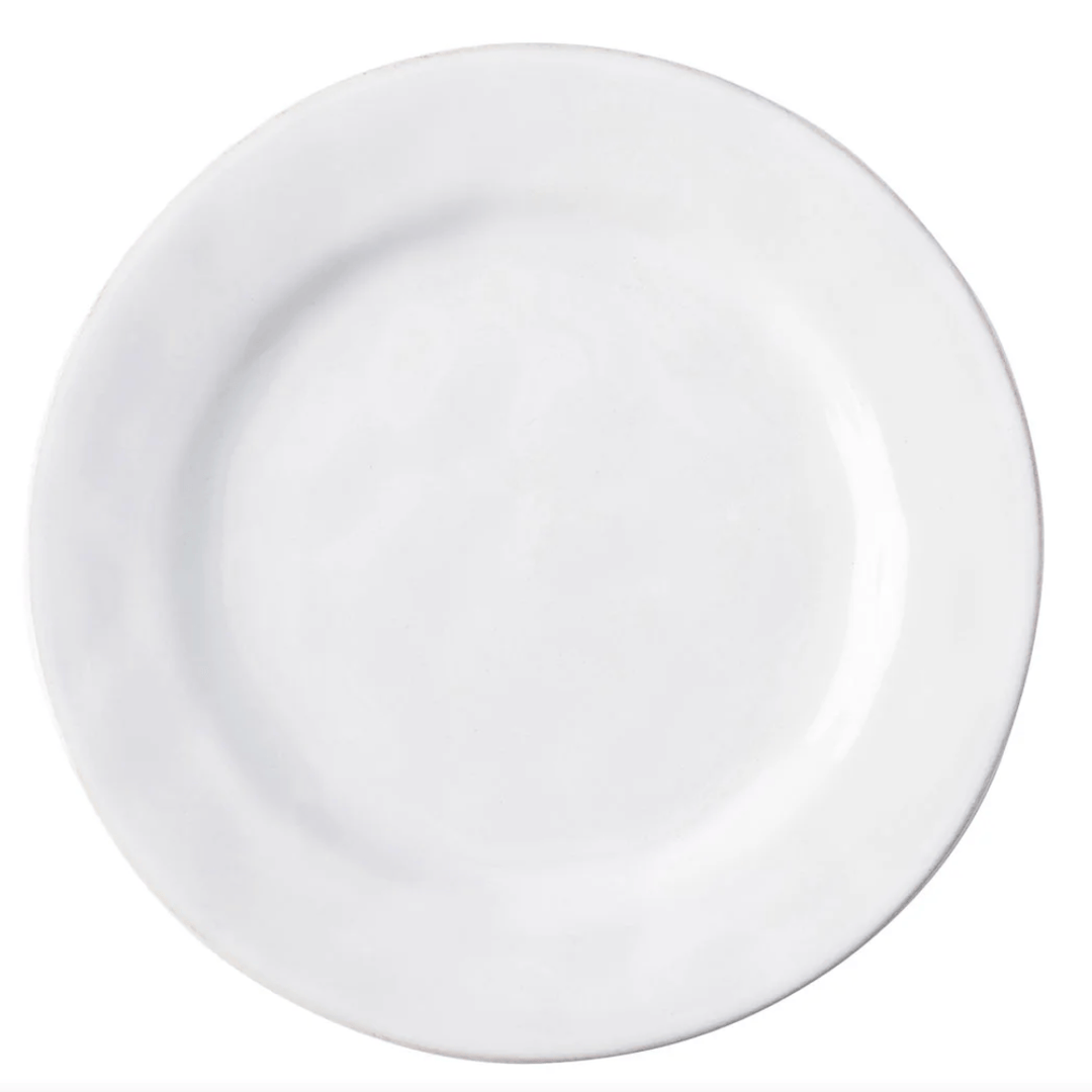 White ceramic plate on a white background