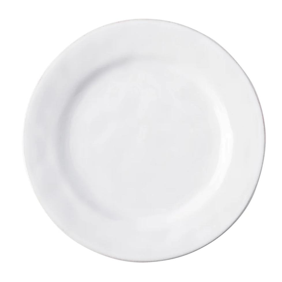 White ceramic plate on a white background