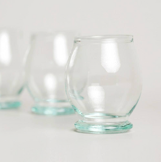 Our Moroccan glassware range is produced using local recycled glass, giving these materials another life. Manufactured using a proven process for over half a century. Measurements H | 9cm / 3.6" 8oz